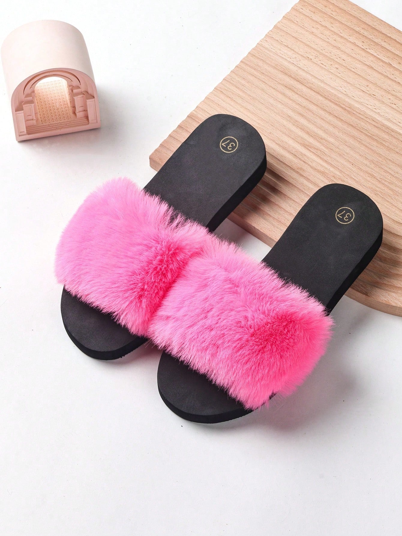 Pantufa Feminina De Velúdo Confortável Chinelos Casual