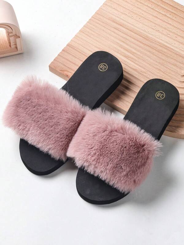 Pantufa Feminina De Velúdo Confortável Chinelos Casual