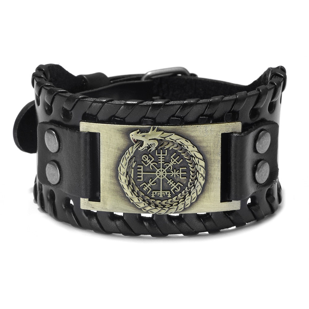 Bracelete Viking Masculino Estilo Vintage Moderno  - Promoção de Setembro