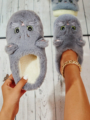 Pantufa Feminina Com Forro De Lã Confortável Chinelos Casual