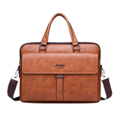 Pasta  JEEP-BULUO de Couro Classic com Bolso Externo