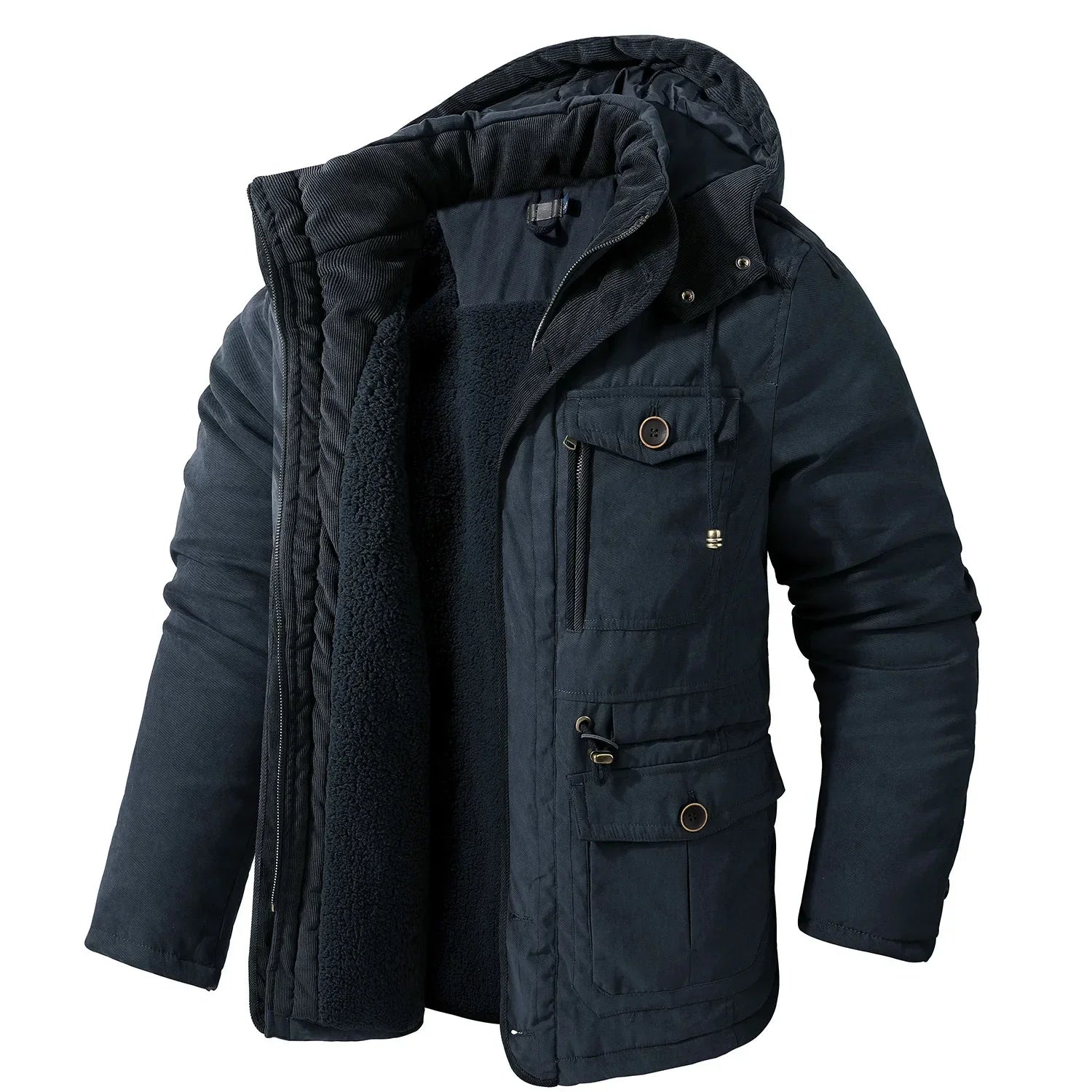 Jaqueta Blusão Masculino Acolchoado com Capuz Para Inverno - Promoção de Inverno Setembro